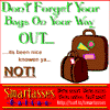 Don't forget your bags on your way out.
